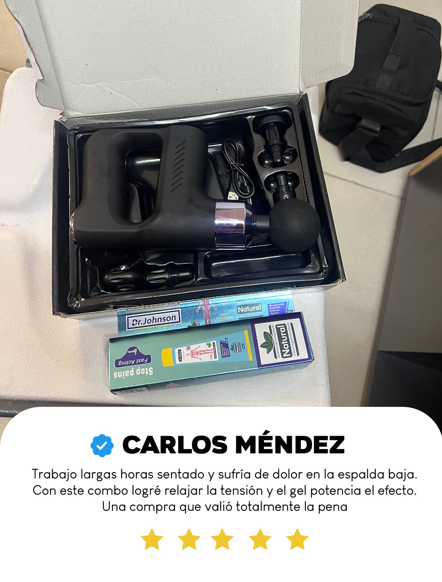 Recuperación Express: Masajeadora Electrica + Ungüento Analgésico (GRATIS)