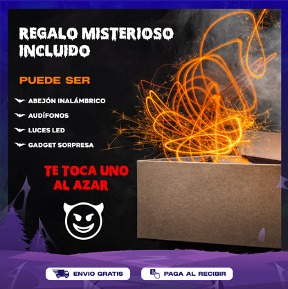 🖤🎃 Bocina LED + Artículo Misterioso de Halloween 😈
