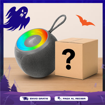 🖤🎃 Bocina LED + Artículo Misterioso de Halloween 😈