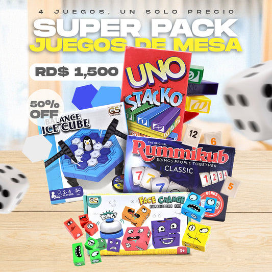 ¡Pack de Juegos de Mesa! Diversión asegurada en cada partida 🎲🎉